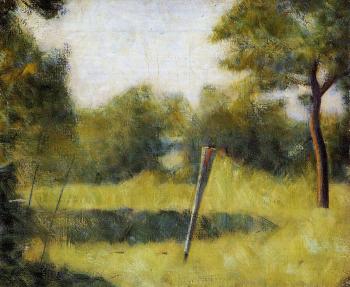 Georges Seurat : The Clearing, Landscape with a Stake